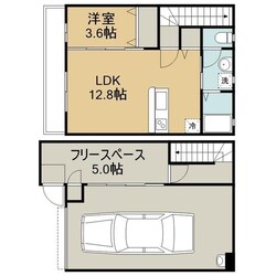 宮寺ガレージハウスの物件間取画像